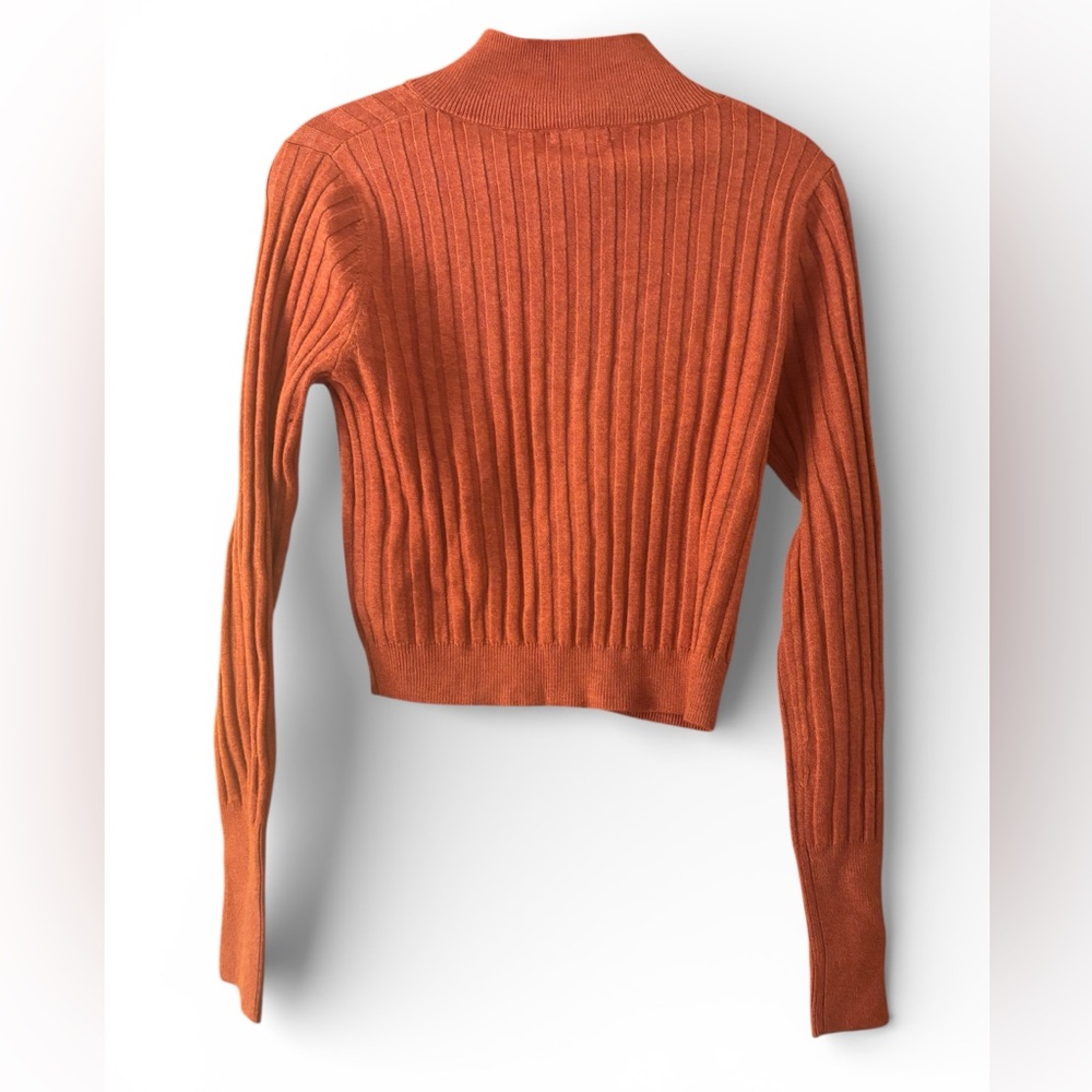 Wild Fable Rust Ribbed Sweater Size M NWT - Picture 2 of 4